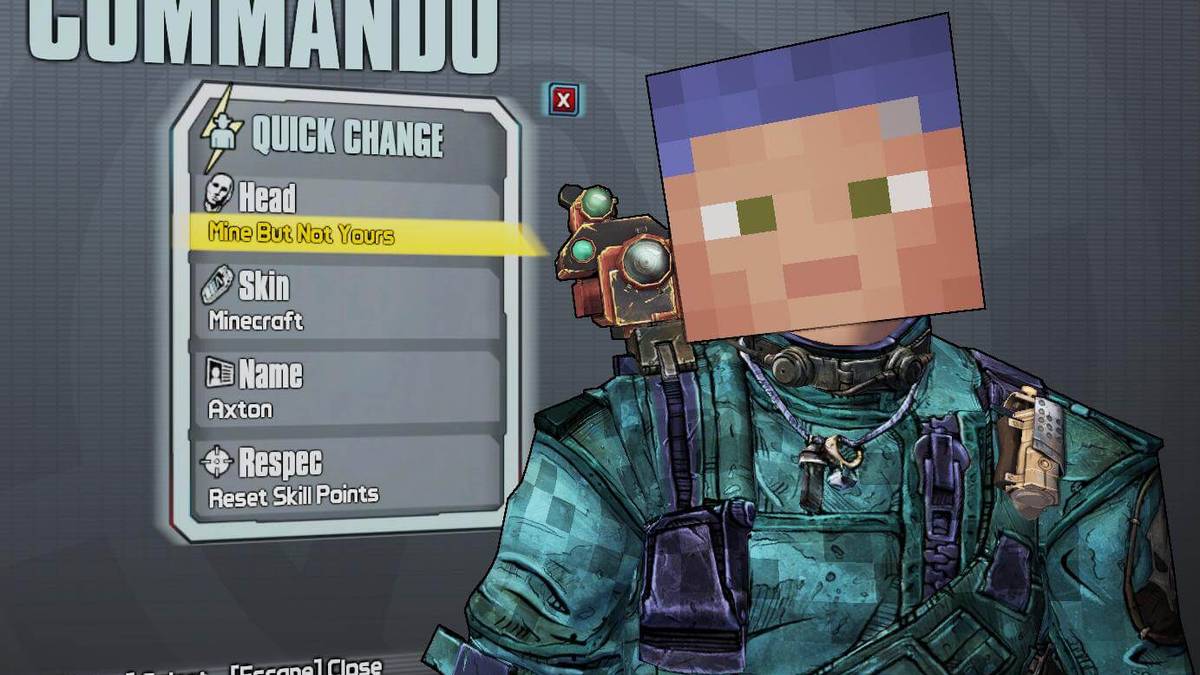 Borderlands 2 Mine But Not Yours Minecraft Skin