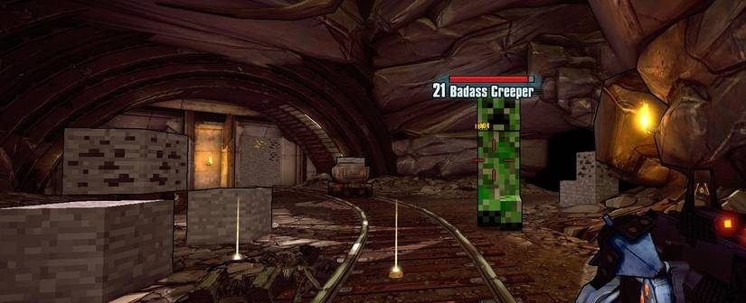 Borderlands 2 Minecraft Badass Creeper
