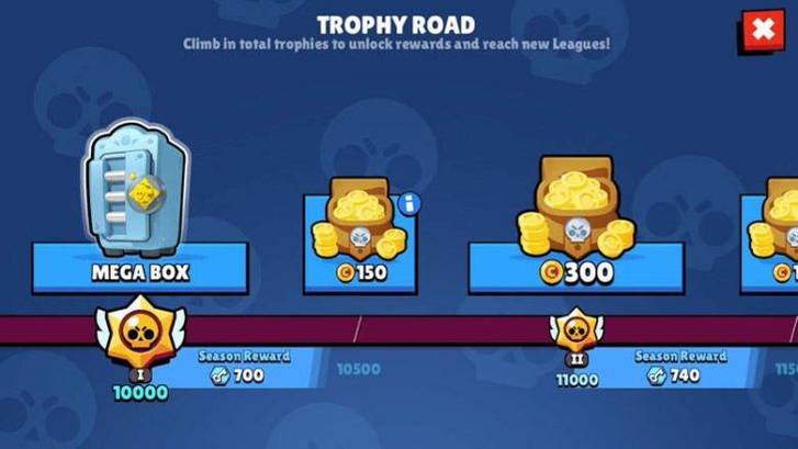 Brawl Stars trophy road