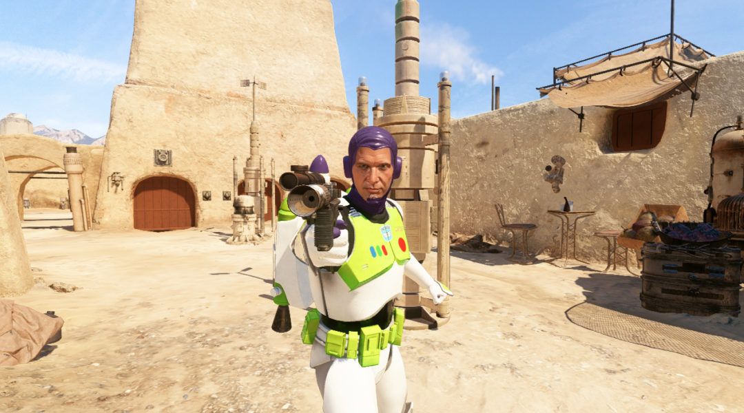 buzz lightyear mod for han solo character in star wars battlefront 2