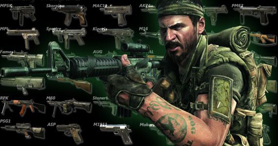 Call of Duty Black Ops 2 Weapons list
