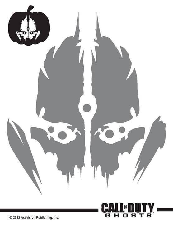 Call of Duty Ghosts Extinction Pumpkin Stencils