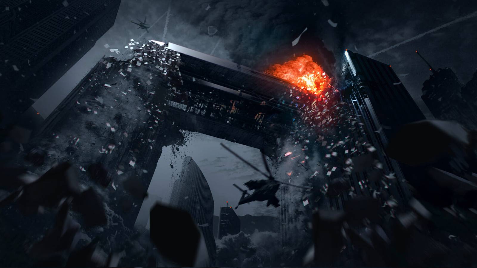 Call of Duty Ghosts Free Fall Map Concept Art