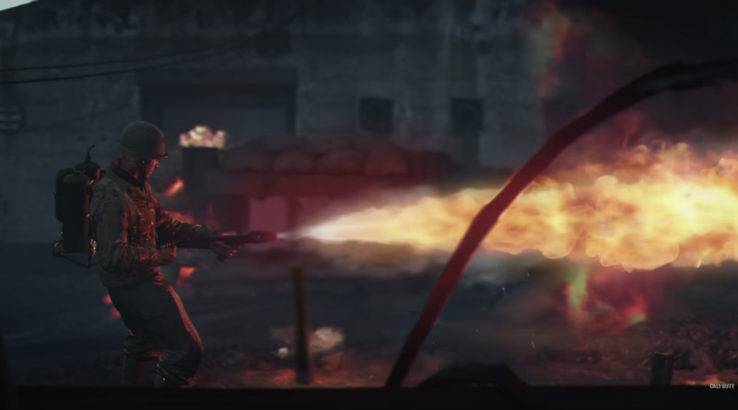 Call of Duty WW2 flamethrower