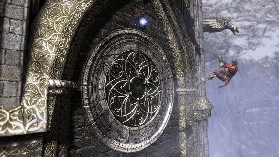 Castlevania Lords of Shadow Review Belmont grapple hook through window