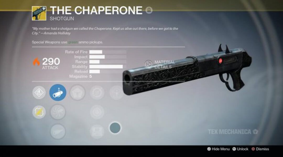 Chaperone Exotic Shotgun Destiny