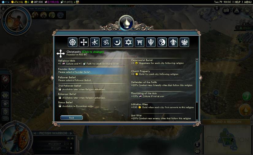Civilization V Gods and Kings Religion