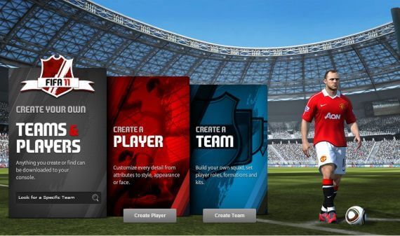 Create players and teams right now for FIFA 11