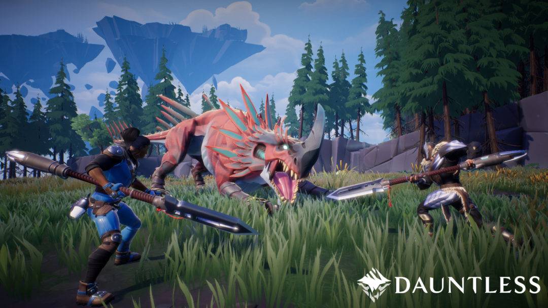 Dauntless two slayers with spears