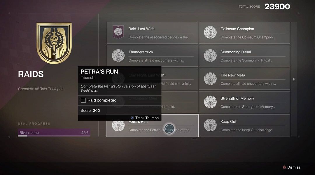 destiny 2 forsaken last wish petra's run thirteenth wish challenge