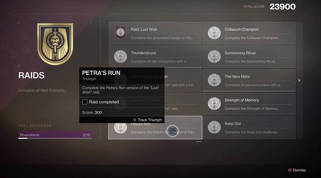 destiny 2 forsaken last wish petra's run thirteenth wish challenge