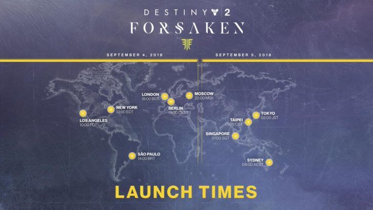 destiny 2 forsaken worldwide launch times diagram