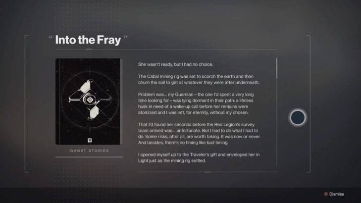 destiny 2 forsaken lore ghost stories into the fray