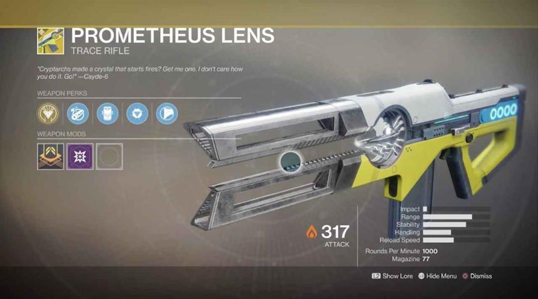 Destiny 2 Prometheus Lens Trials of the Nine