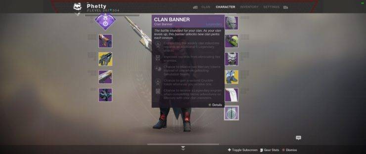 Destiny 2 Season 2 Clan Rewards screenshot