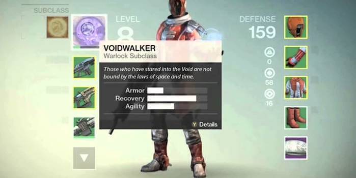Destiny Character Screen