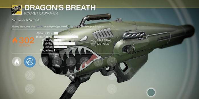 Destiny - Dragons Breath Rocket Launcher