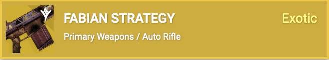 Destiny Fabian Strategy Exotic