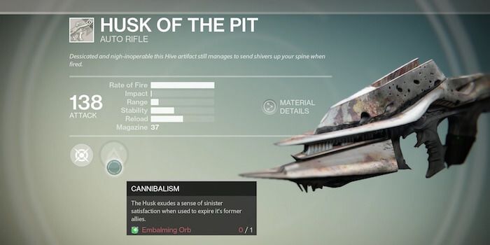 Destiny Husk of the Pit Gun