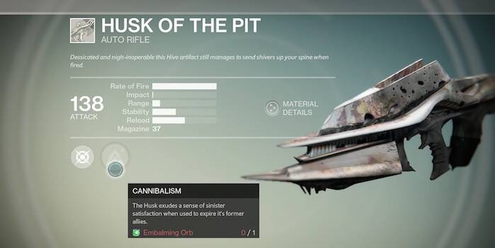 Destiny Husk of the Pit Gun