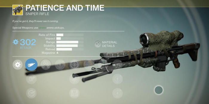 Destiny Patience and Time Sniper Rifle