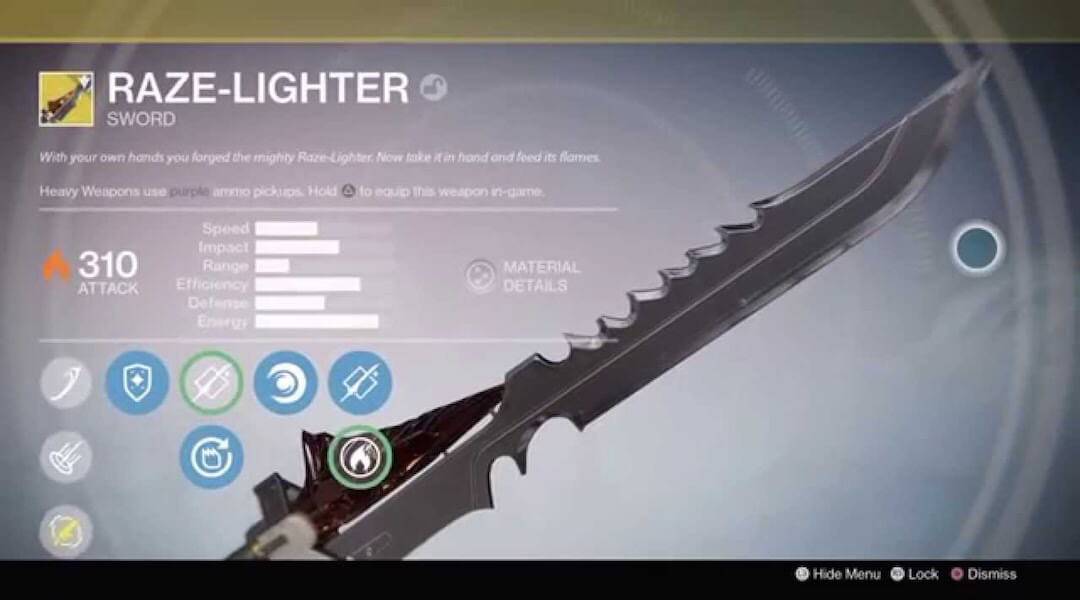 Destiny Raze Lighter Sword
