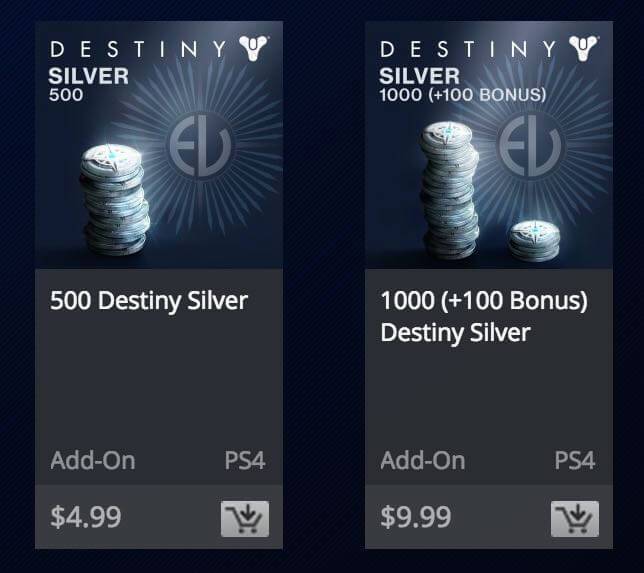 Destiny Silver Eververse