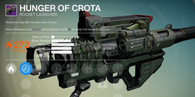 Destiny: The Dark Below - Hunger of Crota Rocket Launcher