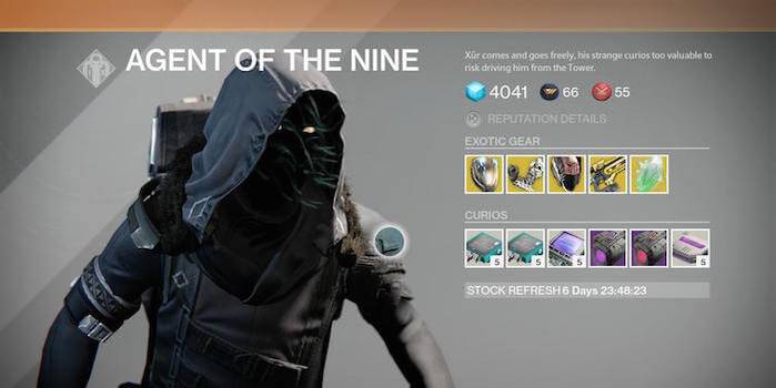 Destiny Xur Selection December 5