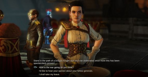 'Divinity: Dragon Commander' screenshot - Catherine interaction