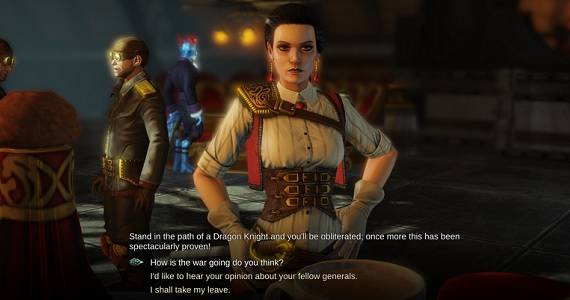 'Divinity: Dragon Commander' screenshot - Catherine interaction
