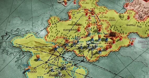 'Divinity Dragon Commander' screenshot - World map