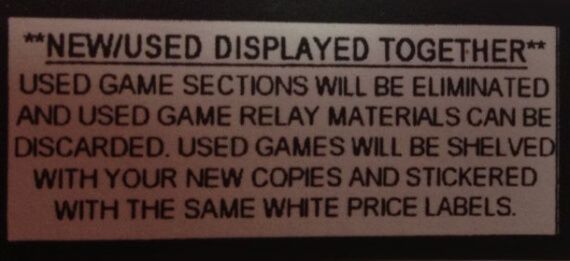 EB Games Used Section Rumor Document
