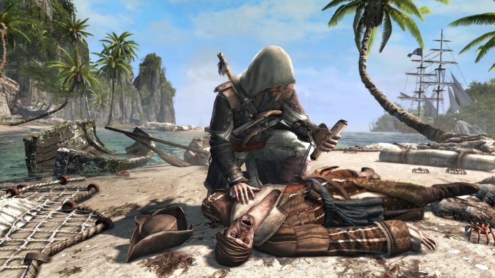 Edward Kenway picking pockets in 'Assassin's Creed IV: Black Flag'