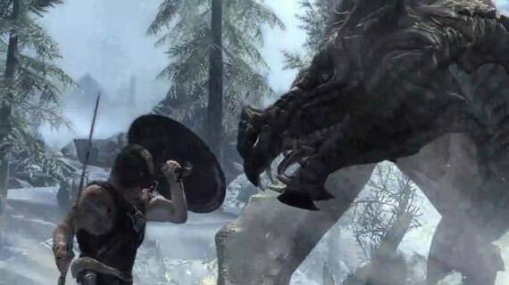 Fighting and Flying Dragons in Elder Scrolls V: Skyrim