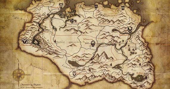 Elder Scrolls V Skyrim Map