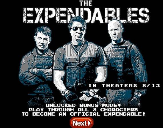 Expendables Game Bonus
