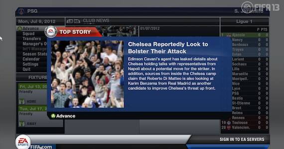 FIFA 13 Review - Menus