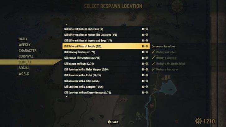 Fallout 76 challenges free Atoms