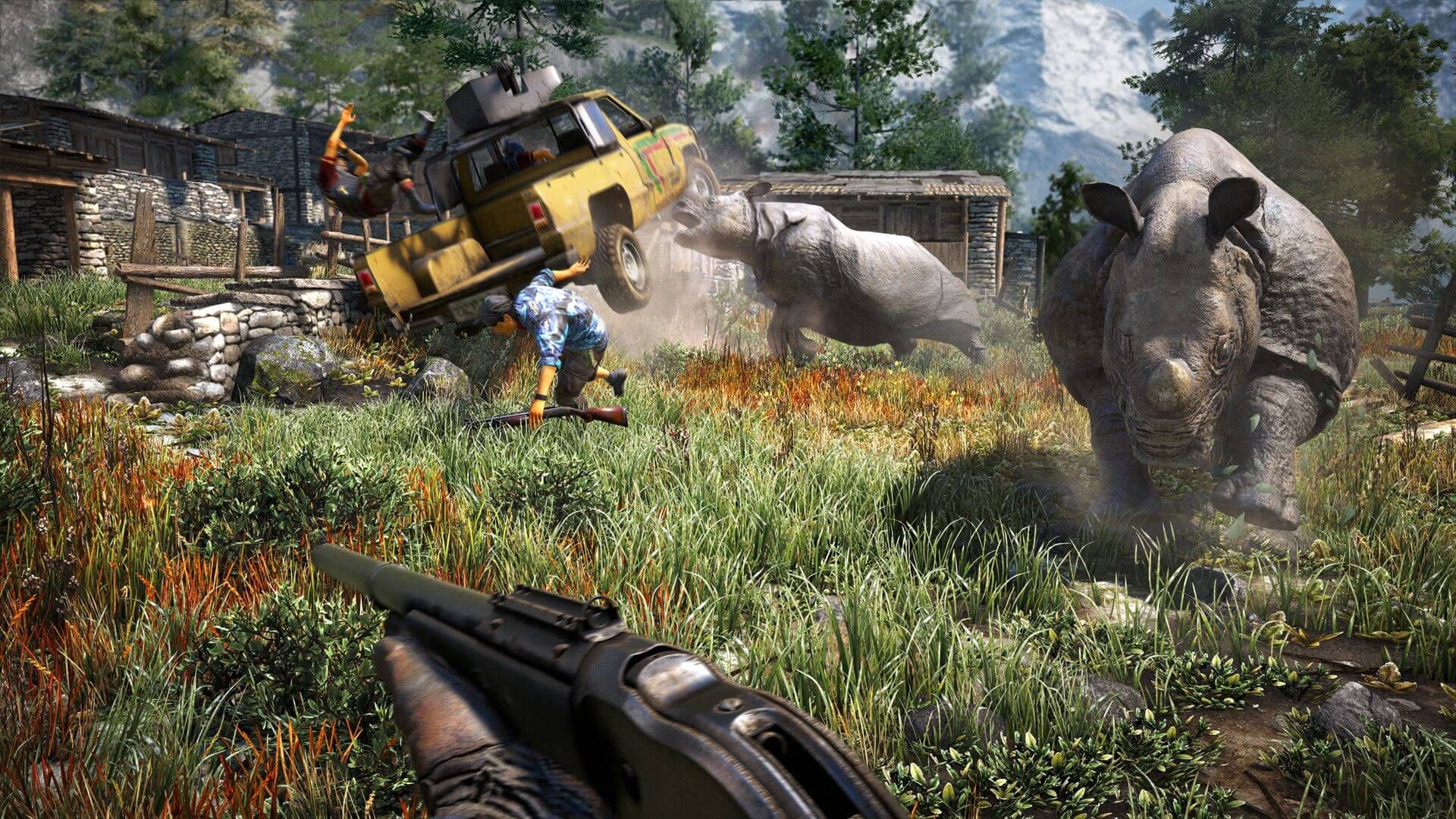 Far Cry 4 Rhino Attack Screenshot