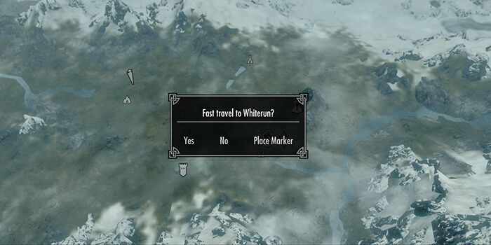 cannot fast travel from this location skyrim