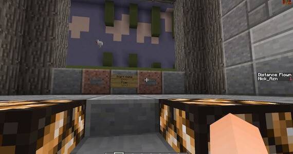 Flappy Bird Recreated in Minecraft