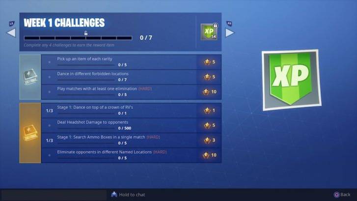 Fortnite: How to Complete All Season 7 Week 1 Challenges