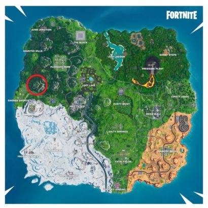 fortnite fortbyte 53 map location 