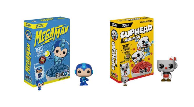funko pop figures cereal mega man cuphead