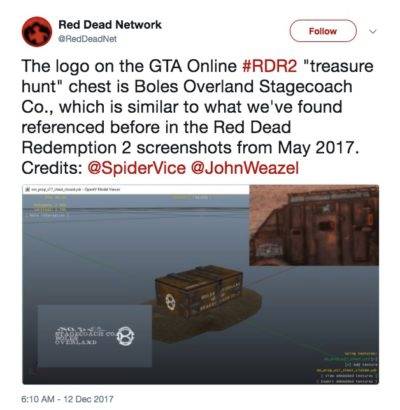 GTA Online treasure hunt tweet