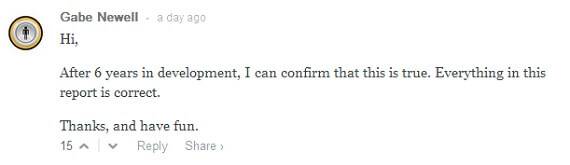 Gabe Newell confirms Half Life 3