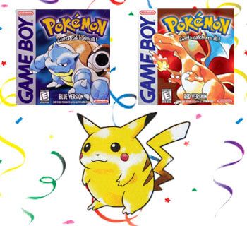 Game Boy 25 Birthday Pokemon Red and Blue