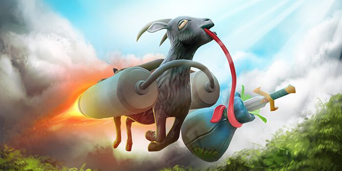 Goat Simulator Courier Appearing Dota 2