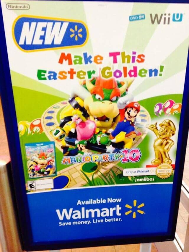 Gold Mario amiibo Walmart Exclusive Poster